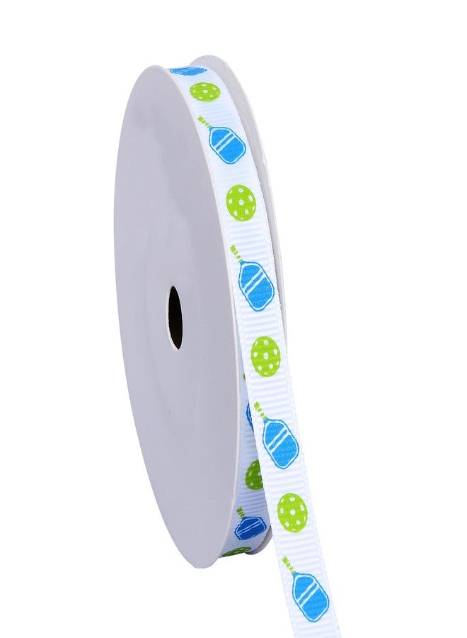 Ribest Sports Pickleball Ribbon, 3/8 Inch Grosgrain Fabric Ribbon for Team Party Decorations Basket Decor Birthday Gift Wrapping Crafts Hair Bows Supplies, 10 Yards - Image 2